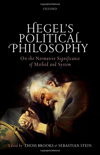 Hegels Political Philosophy On The Normative Significance Of Method And System 1st Edition Brooks
