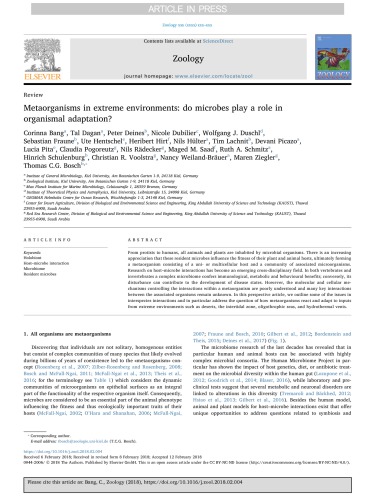 Article Metaorganisms In Extreme Environments Do Microbes Play A Role In Organismal Adaptation Corinna Bang Plus Other Twenty Authors