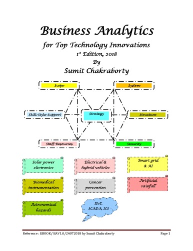 Business Analytics For Top Technology Innovations 1st Edition Sumit Chakraborty