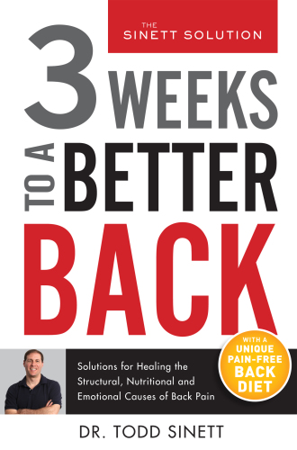 3 Weeks To A Better Back Solutions For Healing The Structural Nutritional And Emotional Causes Of Back Pain Todd Sinett
