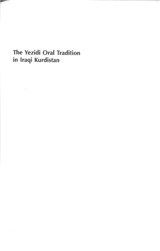 The Yezidi Oral Tradition In Iraqi Kurdistan Christine Allison