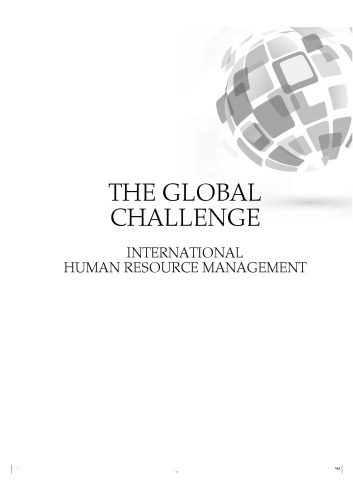 The Global Challenge International Human Resource Management Third Edition Third Paul Evans Vladimir Pucik Ingmar Bjrkman Shad Morris