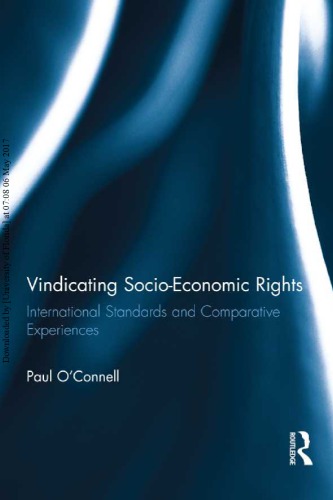 Vindicating Socioeconomic Rights International Standards And Comparative Experiences Paperback Paul Oconnell