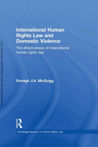 International Human Rights Law And Domestic Violence The Effectiveness Of International Human Rights Law Paperback Ronagh Ja Mcquigg