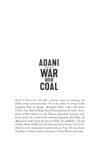 Adani And The War Over Coal 2018 Quentin Beresford