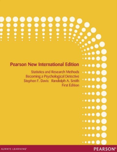 Introduction To Statistics And Research Methods Becoming A Psychological Detective An Davis