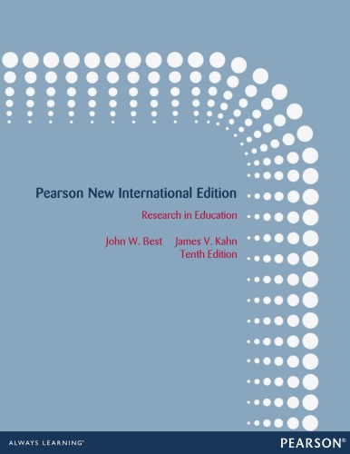 Research In Education Tenth Edition Pearson New International Edition Kahn