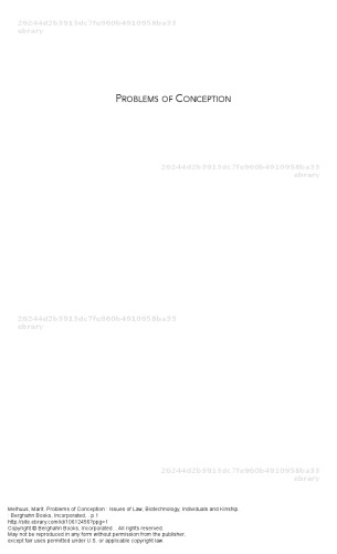Problems Of Conception Issues Of Law Biotechnology Individuals And Kinship Marit Melhuus