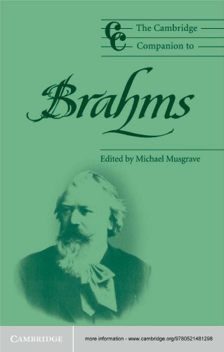 The Cambridge Companion To Brahms Musgrave Michael Ed