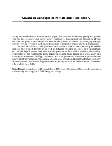 Advanced Concepts In Particle And Field Theory Hbsch Tristan