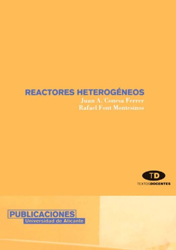 Reactores Heterogeneos Conesa Ferrer Juan A Font Motesinos