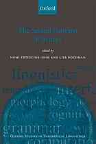 The Sound Patterns Of Syntax Nomi Erteschikshir Lisa Rochman