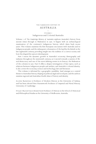 The Cambridge History Of Australia Volume 1 Indigenous And Colonial Australia 2013 Alison Bashford