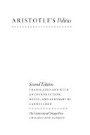 Aristotles Politics Second Edition Lord C