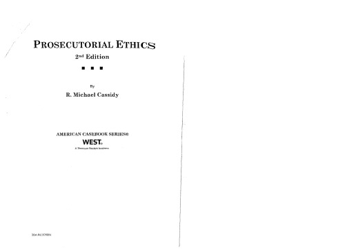 Prosecutorial Ethics R Michael Cassidy