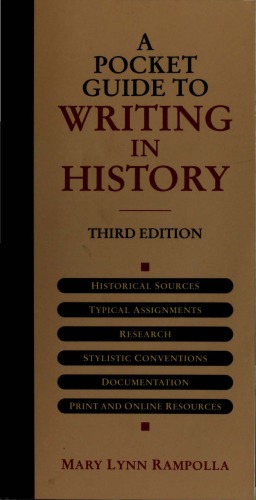 A Pocket Guide To Writing In History 3rd Mary Lynn Rampolla