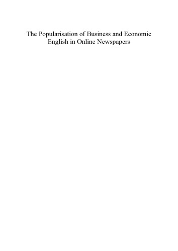 The Popularisation Of Business And Economic English In Online Newspapers Elisa Mattiello