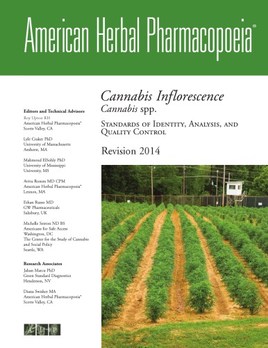 Cannabis Inflorescence Cannabis Spp Standards Of Identity Analysis And Quality Control American Herbal Pharmacopoeia
