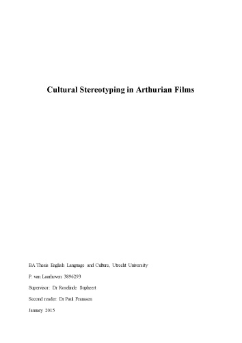 Cultural Stereotyping In Arthurian Films P Van Laarhoven