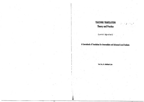 Teaching Translation Theory And Practice Abdlkadir Akr