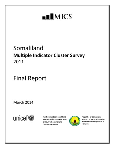 Somaliland Multiple Indicator Cluster Survey 2011 Coll