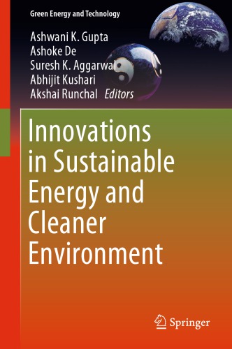 Innovations In Sustainable Energy And Cleaner Environment 1st Edition Gupta