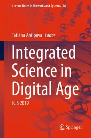 Integrated Science In Digital Age Icis 2019 1st Ed Tatiana Antipova