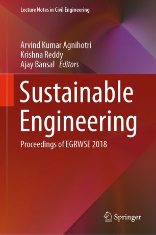 Sustainable Engineering Proceedings Of Egrwse 2018 1st Ed Arvind Kumar Agnihotri