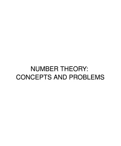 Number Theory Concepts And Problems Titu Andreescu Gabriel Dospinescu