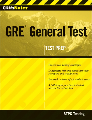 Cliffs Notes Cliffsnotes Gre General Test With Cdrom Btfs Testing