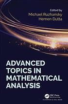 Advanced Topics In Mathematical Analysis Dutta Hemen Ruzhansky