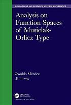 Analysis On Function Spaces Of Musielakorlicz Type Lang Jan Mendez