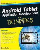 Android Tablet Application Development For Dummies Felker Donn
