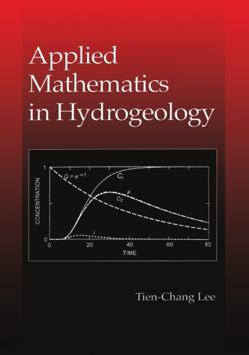 Applied Mathematics In Hydrogeology 1st Lee Tienchang
