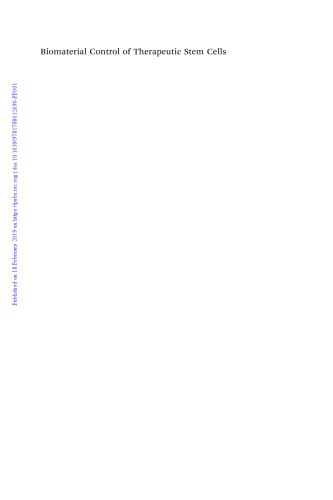 Biomaterial Control Of Therapeutic Stem Cells Higuchi Akon