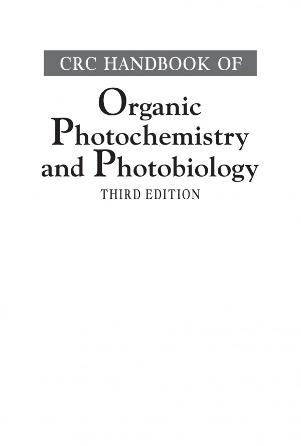 Crc Handbook Of Organic Photochemistry And Photobiology 3rd Ed Griesbeck