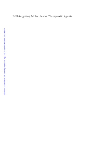 Dnatargeting Molecules As Therapeutic Agents Waring Michael J Editor