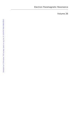 Electron Paramagnetic Resonance Volume 26 Barbon Antonio Chechik