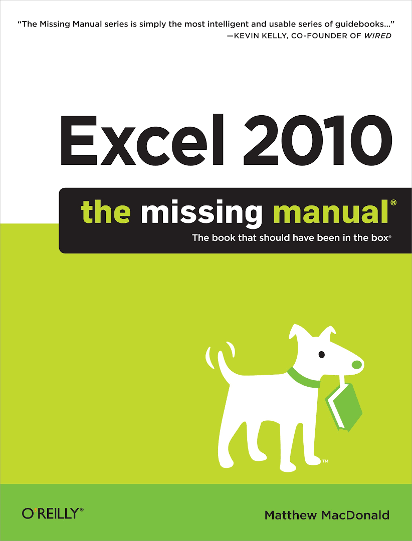 Excel 2010 The Missing Manual Macdonald Matthew