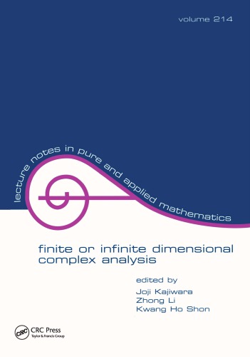 Finite Or Infinite Dimensional Complex Analysis Kajiwara Joji Li