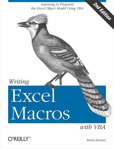 Writing Excel Macros With Vba 2nd Ed Steven Roman Phd