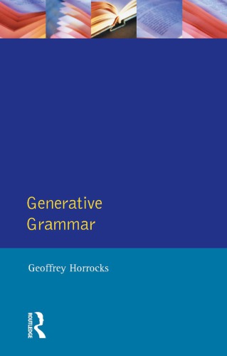 Generative Grammar Horrocks Geoffrey C
