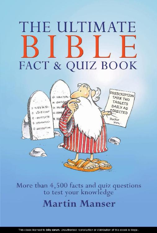 The Ultimate Bible Fact Quiz Book Martin Manser