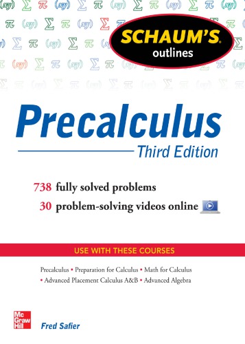 Schaums Outline Precalculus 3rd Edition Fred Safier