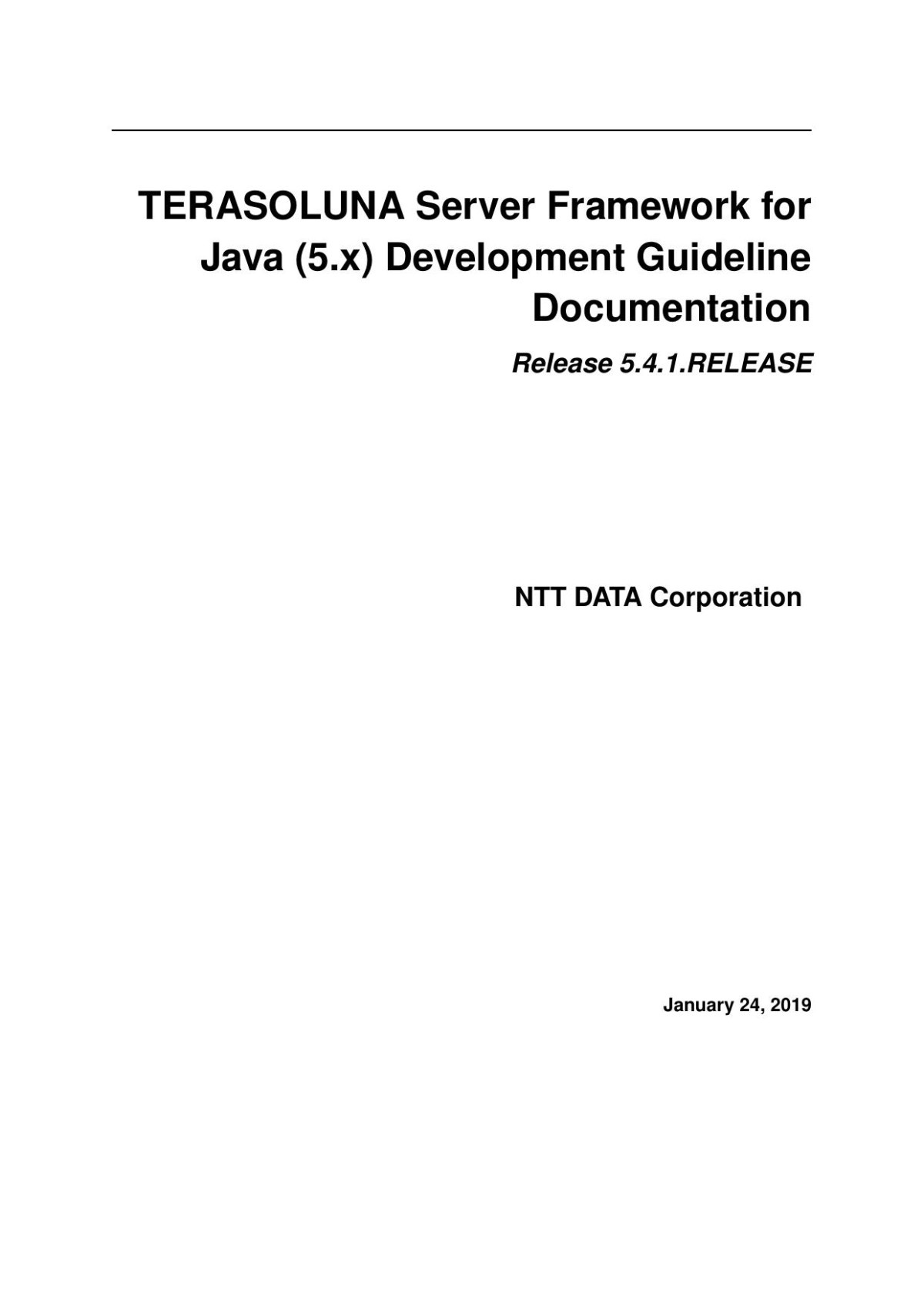 Terasoluna Server Framework For Java 5x Development Guideline Documentation Ntt Data Corporation