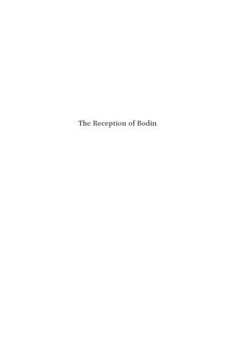 The Reception Of Bodin Howell A Lloyd