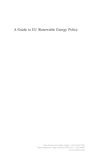 A Guide To Eu Renewable Energy Policy Comparing Europeanization And Domestic Policy Change In Eu Member States Hardcover Israel Solorio Helge Jorgens