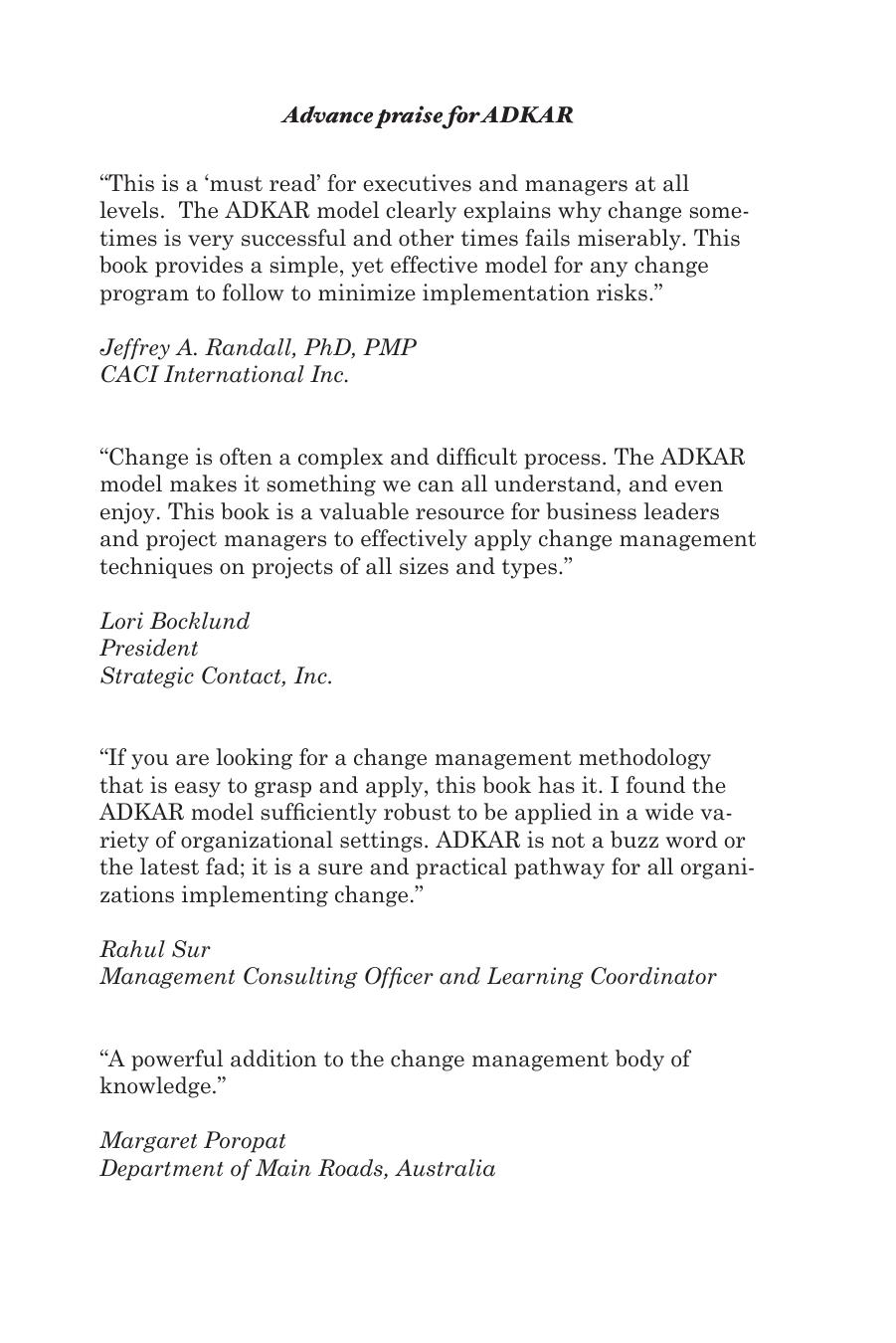 Adkar A Model For Change In Business Government And Our Community Hiatt