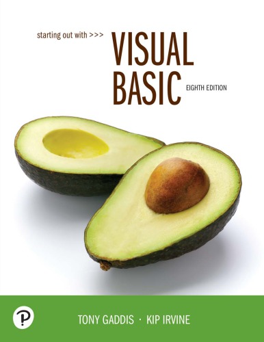 Starting Out With Visual Basic 8th Tony Gaddis Kip Irvine