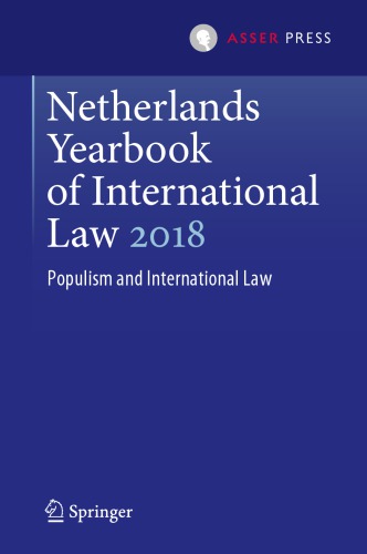 Netherlands Yearbook Of International Law 2018 Populism And International Law Janne E Nijman